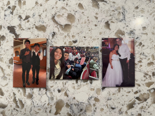3 Customized Photo Magnets (2x3)